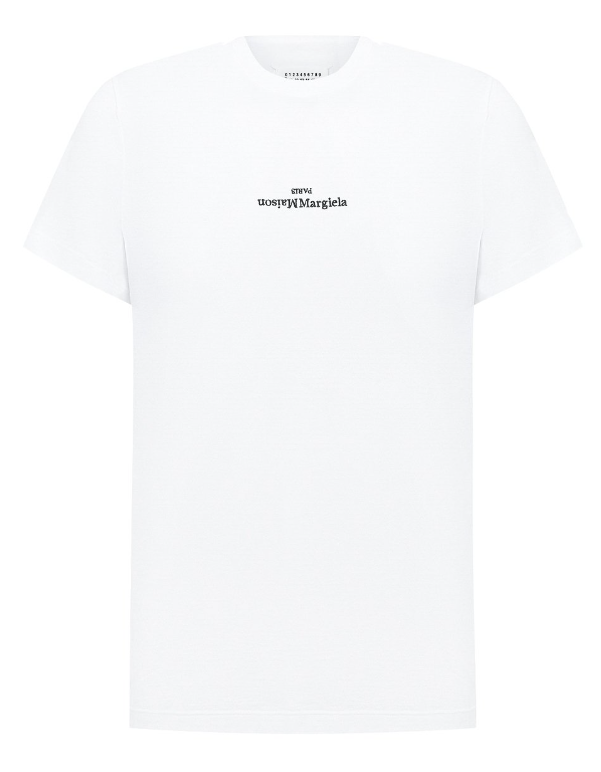 MAISON MARGIELA S30GC0701S22816 994 MEN'S T-SHIRT CON LOGO DISTORTO BIANCO