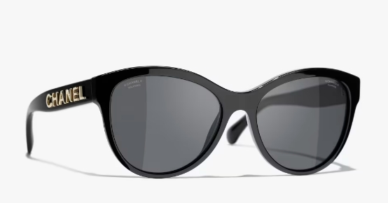 CHANEL 5458 C622T8 WOMEN'S SUNGLASSES LOGO GOLD