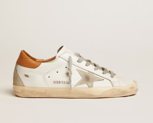 GOLDEN GOOSE GWF00102 F002182 SUPERSTAR 10803 WHITE ICE LIGHT BROWN WOMEN'S SHOES
