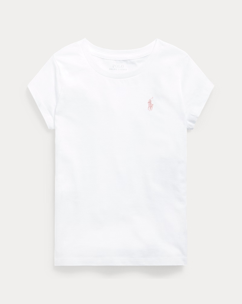 POLO RALPH LAUREN KID'S 312833549 064 GIRL'S T-SHIRT WHITE