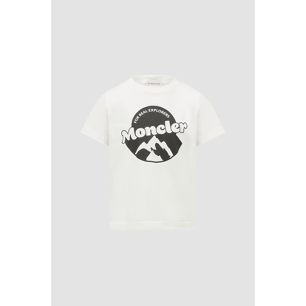 MONCLER KIDS 8C00025.89AFV 034 BOY'S T-SHIRT NATURAL (12A-14A)