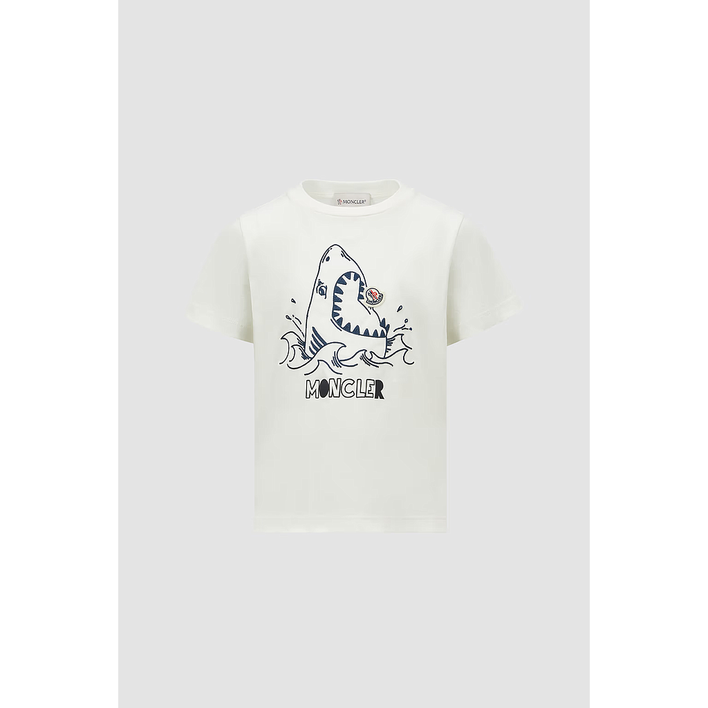 MONCLER KIDS 8C00032.89AFV 034 BOY'S T-SHIRT NATURAL (8A-10A)