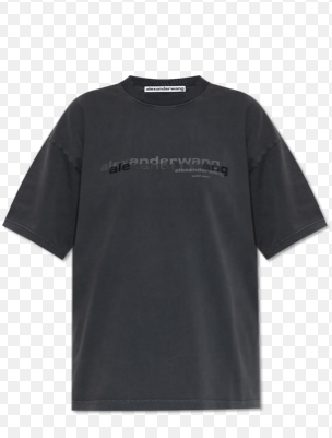 ALEXANDER WANG UCC3251847 011 T-SHIRT UNISEX WHASHED BLACK