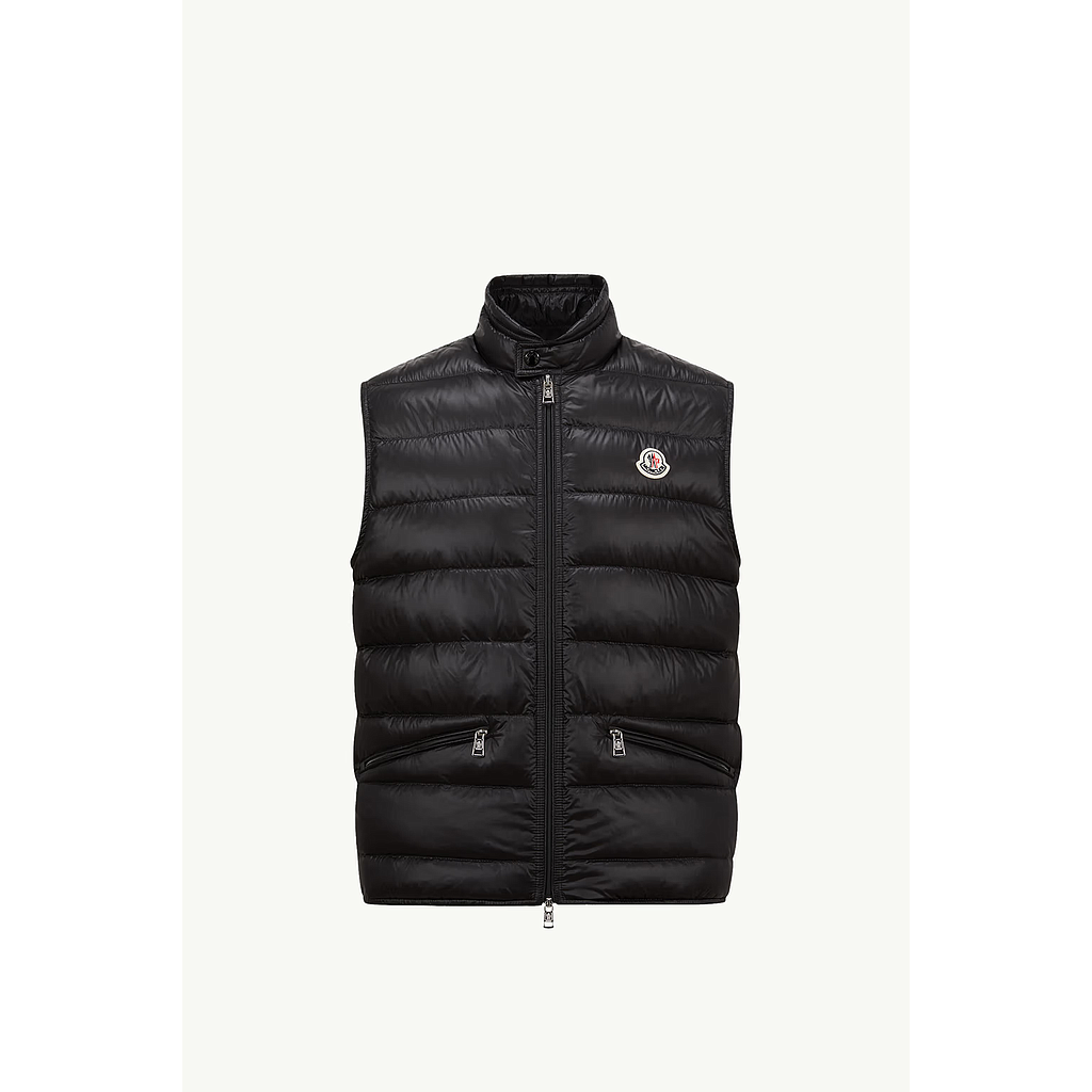 MONCLER K1091 1A10700 53029 999 GUI MEN'S VEST BLACK