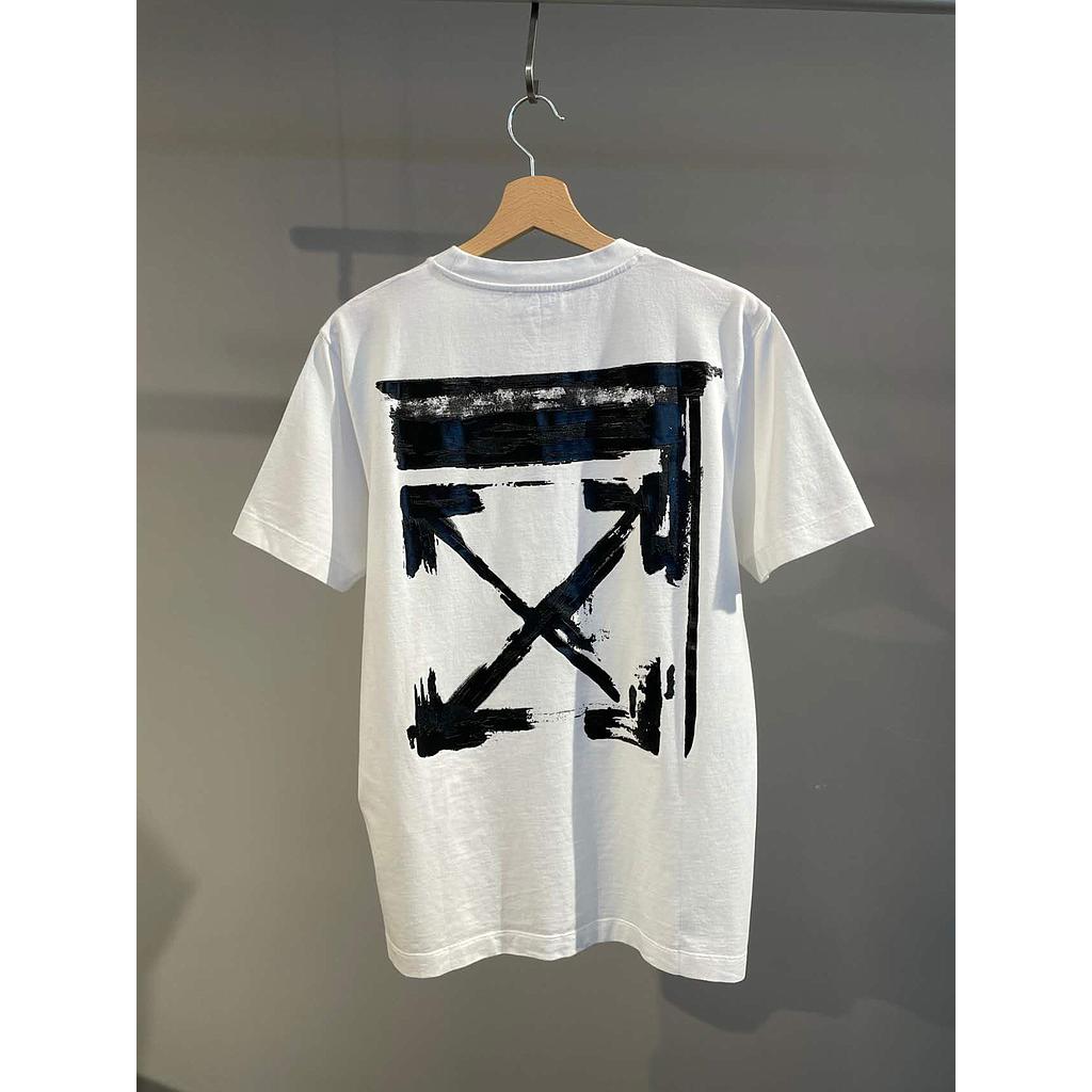 OFF WHITE OMAA027F25JER007 MEN'S TEE WHITE