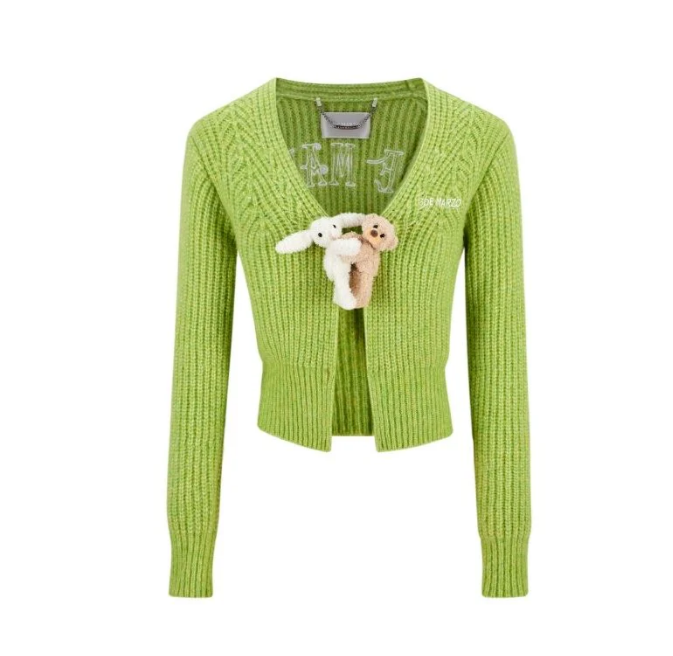 13DE MARZO DOOZOO CUDDLE BUTTON CARDIGAN GREEN CT