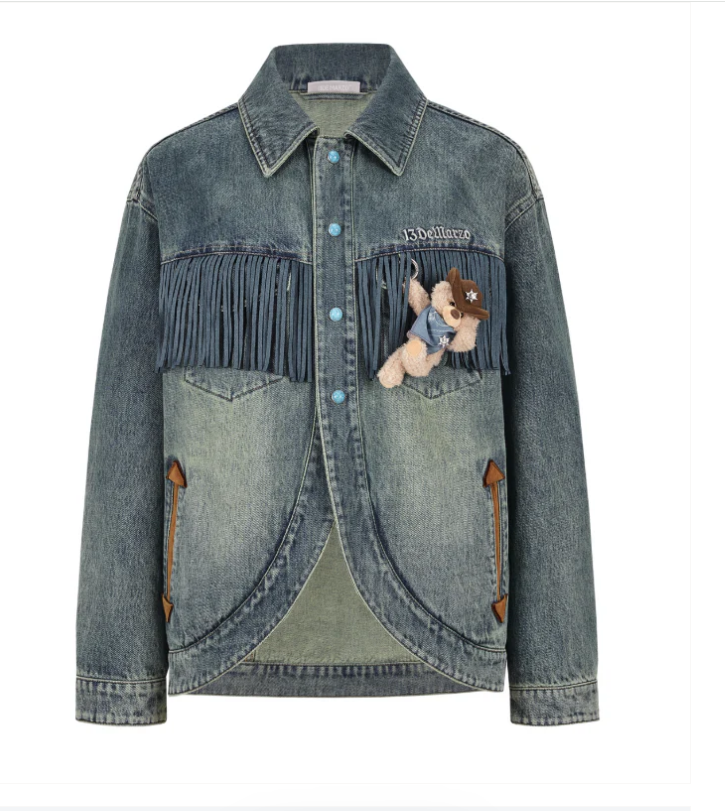 13DE MARZO WESTERN COWBOY DENIM JACKET BLUE CT