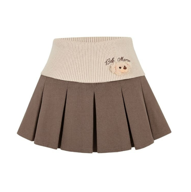 13DE MARZO BEAR HEAD UPPER SKIRT BROWN CT