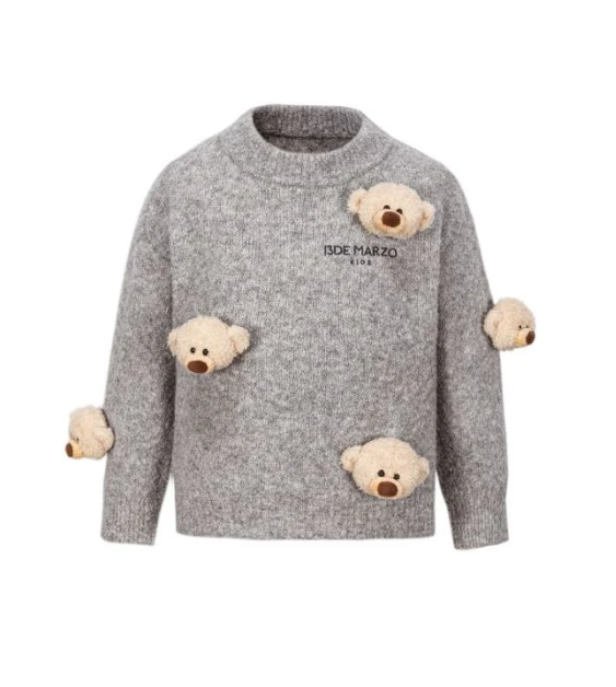 13DE MARZO KID'S BABYBEAR FULL SWEATER GREY CT