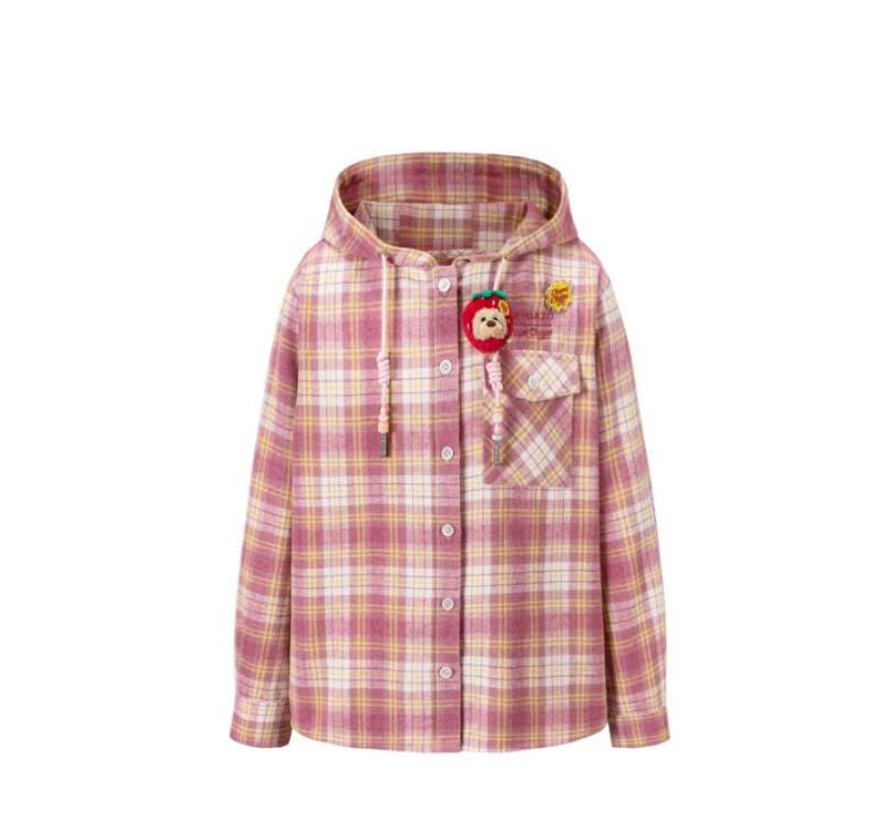 13DE MARZO MZ2603501 LOLLIPOP HOODED SHIRT JACKET PINK