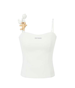 13DE MARZO MZ2604901 TULIP FLOWER STRAP CAMISOLE WHITE