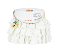13DE MARZO MZ2605101 LAYERED TULLE SKIRT WHITE