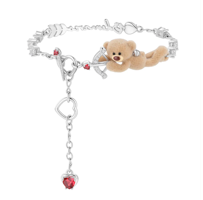 13DE MARZO MZ2605501 CUPID BEAR BRACELET SILVER
