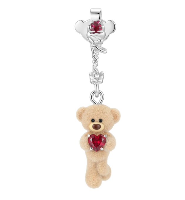 13DE MARZO MZ2605601 CUPID BEAR EARRINGS SILVER