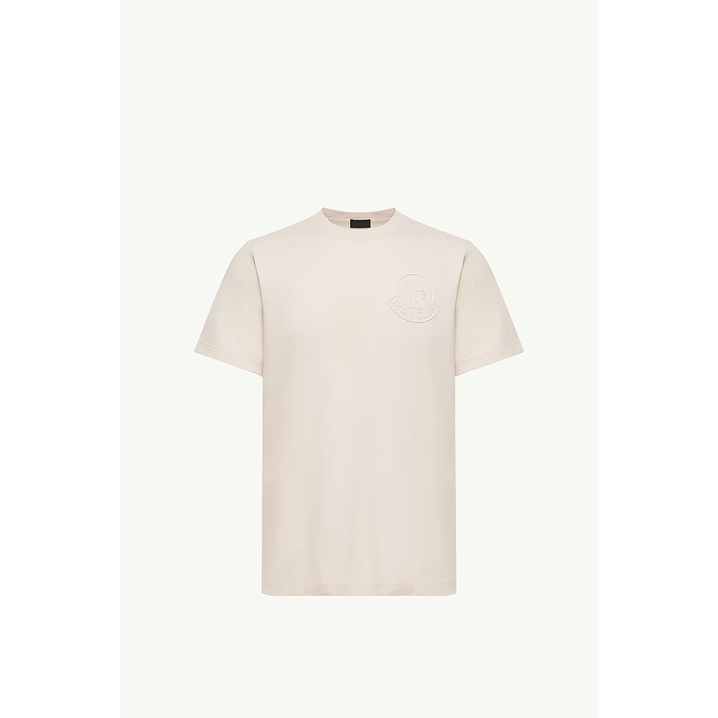 MONCLER L20918C0003789AYW204 MEN'S T-SHIRT WHITE IVORY