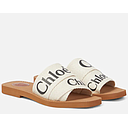 CHLOE CHC19U18808 101 WHITE WOODY SANDAL NOTA
