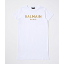  BALMAIN KIDS BS1B61 Z0082 GIRLS DRESS WHITE 12A+ NOTA 