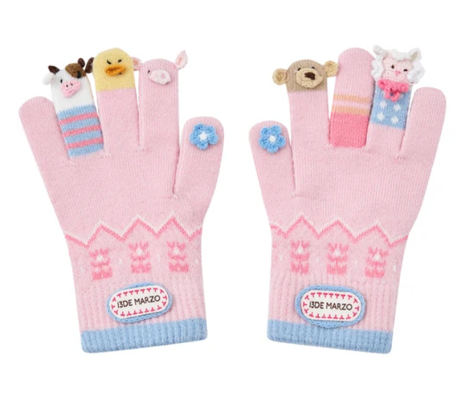 13DE MARZO MZ2611401 MARZO VALLEY PLUSH GLOVES PINK