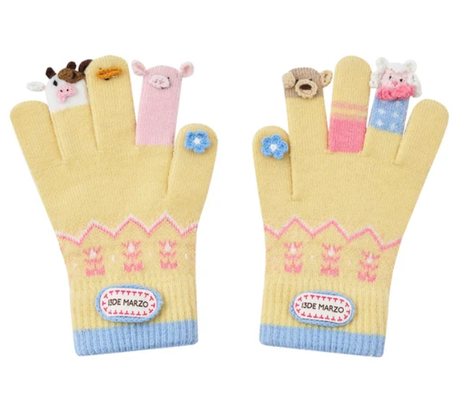 13DE MARZO MZ2611402 MARZO VALLEY PLUSH GLOVES YELLOW