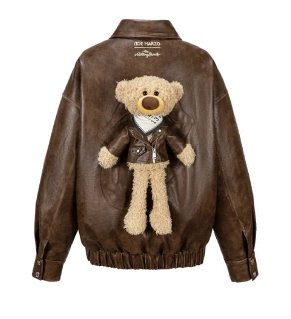 13DE MARZO MZ2612502 ROLLING STONES FAUX LEATHER JACKET BROWN