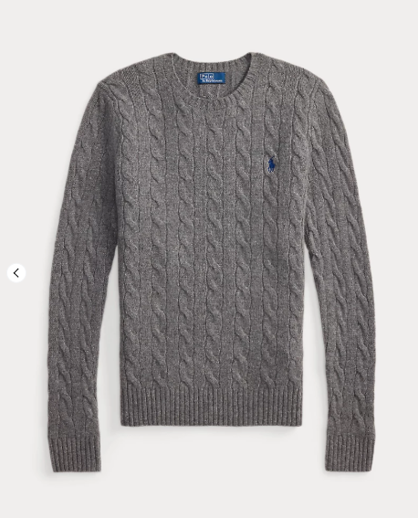 POLO RALPH LAUREN 211971865 501 WOMEN'S SWEATER GREY