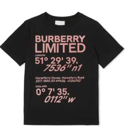 BURBERRY KID T-SHIRT NERO 8038666