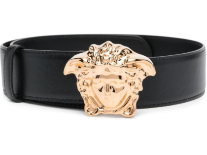VERSACE CINTURA MEDUSA NERO-ORO DCDD259. DVTFN