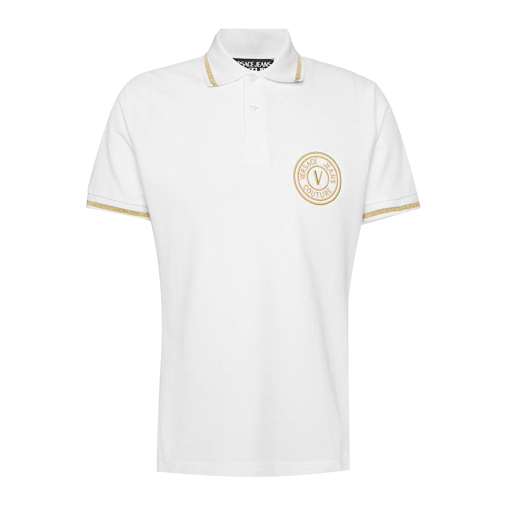VERSACE JEANS COUTURE E72GAGT03 MAN'S POLO V-EMBLEM