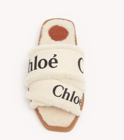 CHLOE CHC21W543U5 101 WOODY SLIDE 