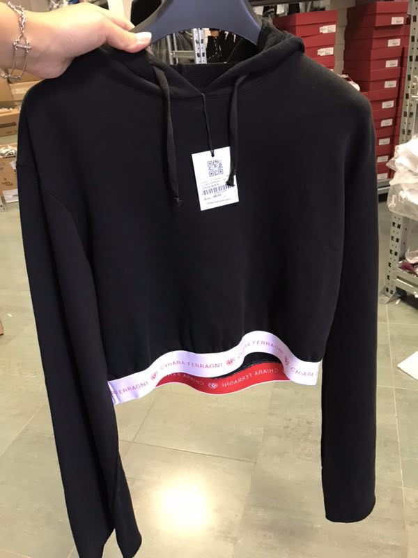 CHIARA FERRAGNI CFF032 FELPA NERO