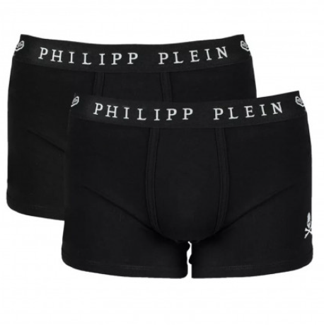 Philipp Plein Men's Uupb01 01Pack of 2 Boxer Shorts BIANCO (副本)