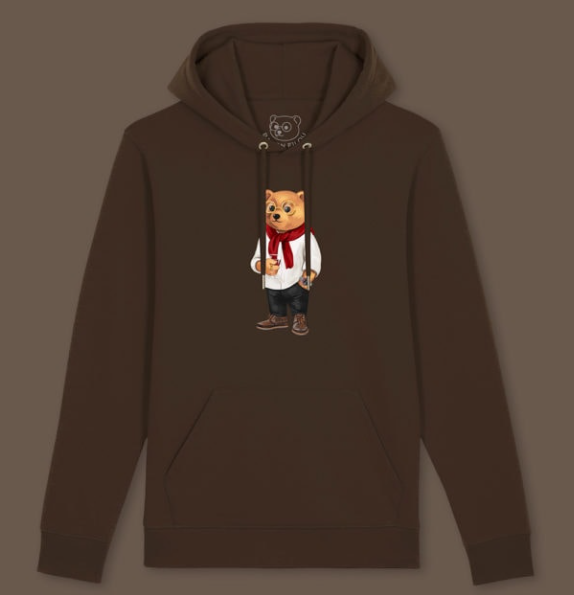 BARON FELPA CON CAPPUCCIO BIOLOGICA FILOU XXII. – CHOCOLATE BROWN