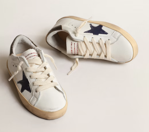 GOLDEN GOOSE GYF00270 F004340 KIDS SHOES WHITE/NAVY 